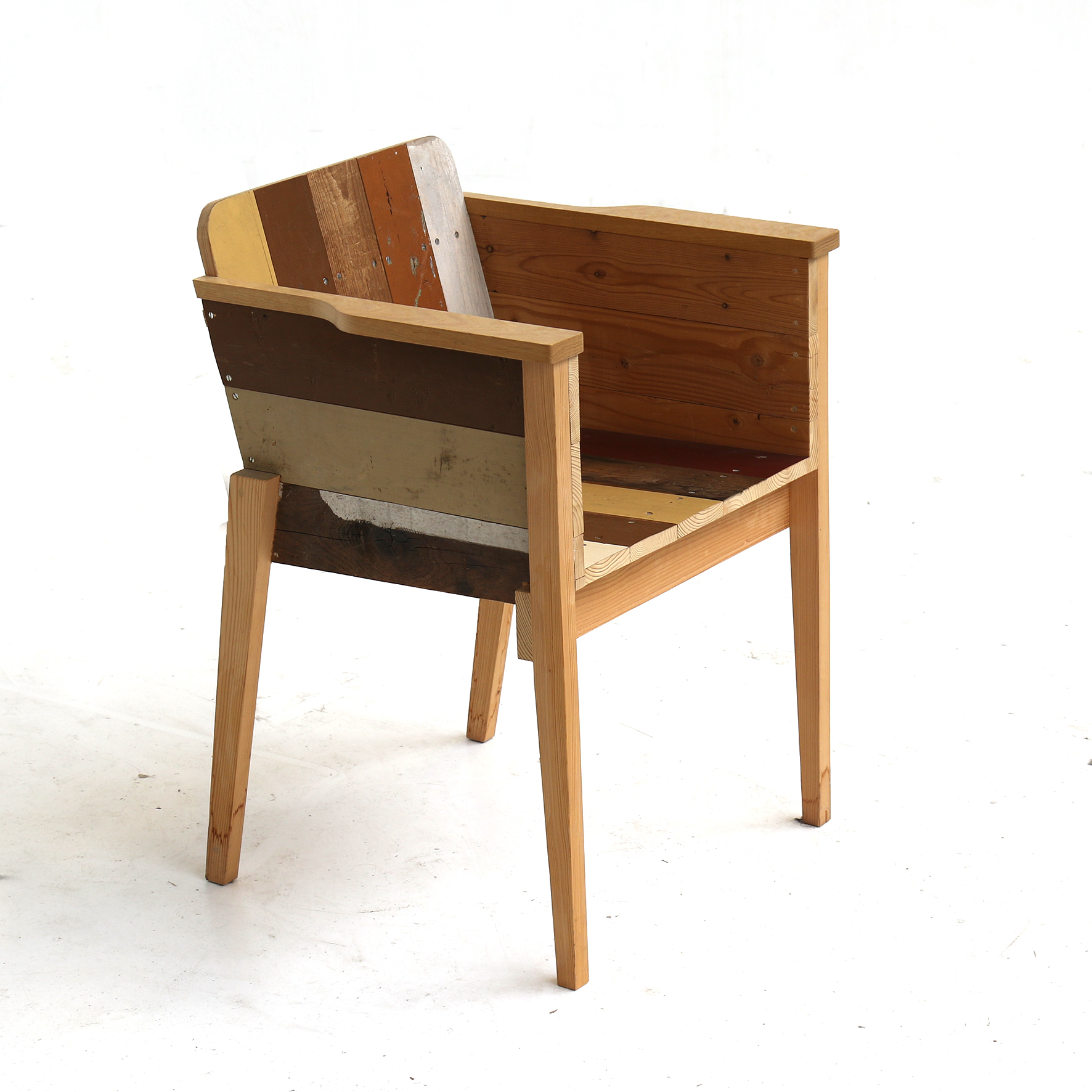 Bucket chair in scrapwood - eco design home